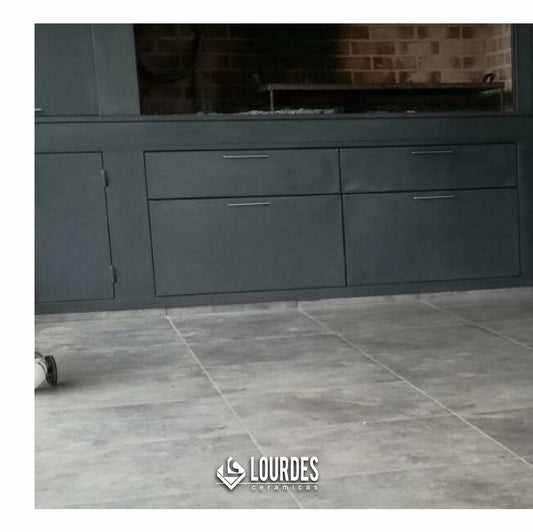 Grauer Satin-Cotton – 56 x 56 – Ceramica Lourdes – 1. Stock (m2)