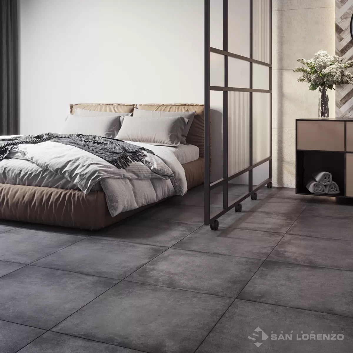 Terraferma Negro - 58x58 - Porcelanato - San Lorenzo - 1era (m2)