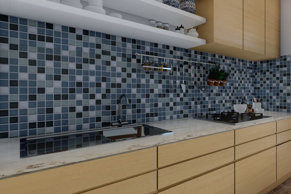 Venecita Verde Mix – 30 x 45 – Vorhänge von Ceramica – 1