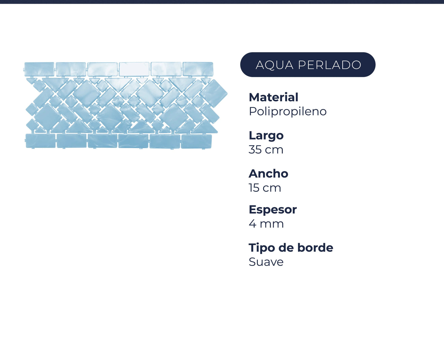 Guarda Ancha Aqua Perlado