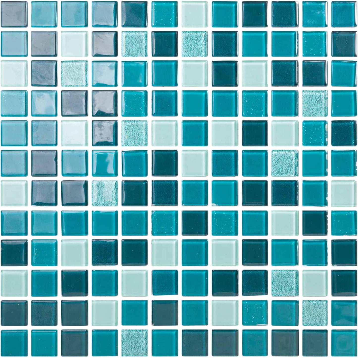 Venecita Cascada Turquesa Brillante 28,5 X 28,5 (Pz.2,2X2,2) - Acuelera ( X PIEZA) - 1era