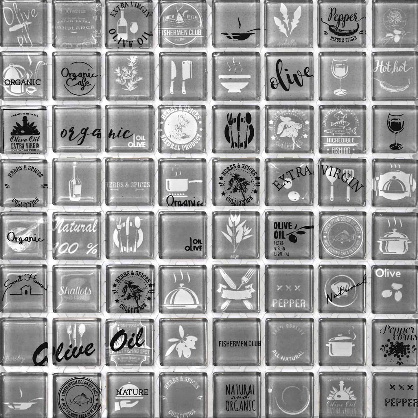 Organisches graues Netz – 28,5 x 28,5 – Aquarell – 1