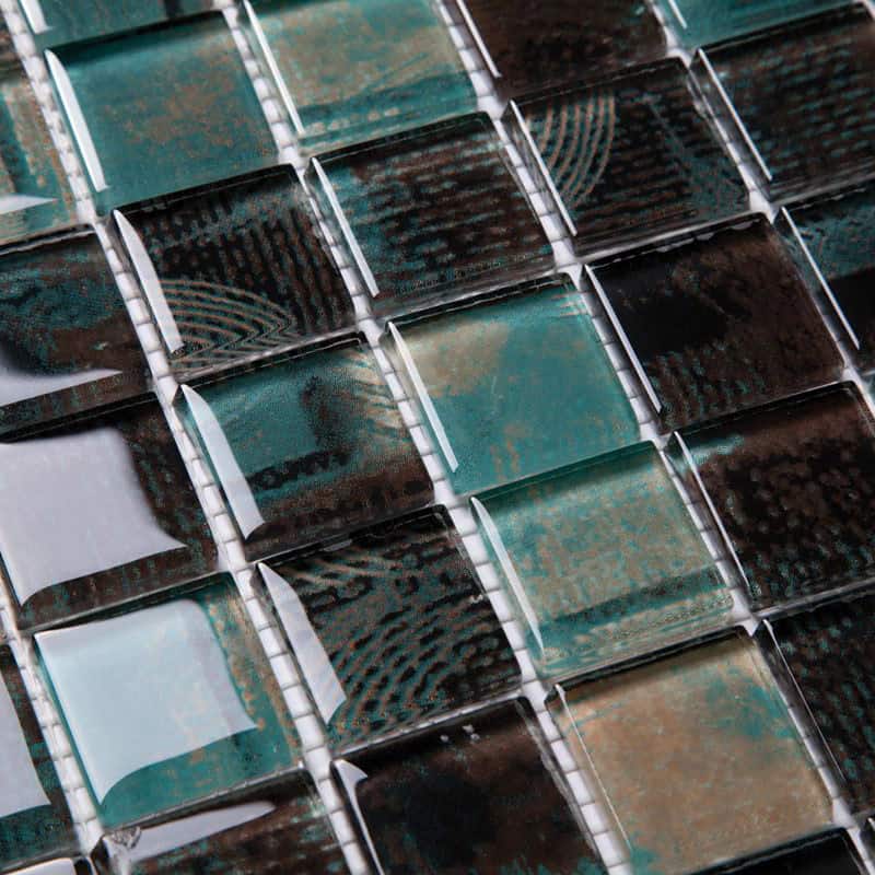 Türkisfarbenes Prana-Netz – 28,5 x 28,5 – Aquarell – 1