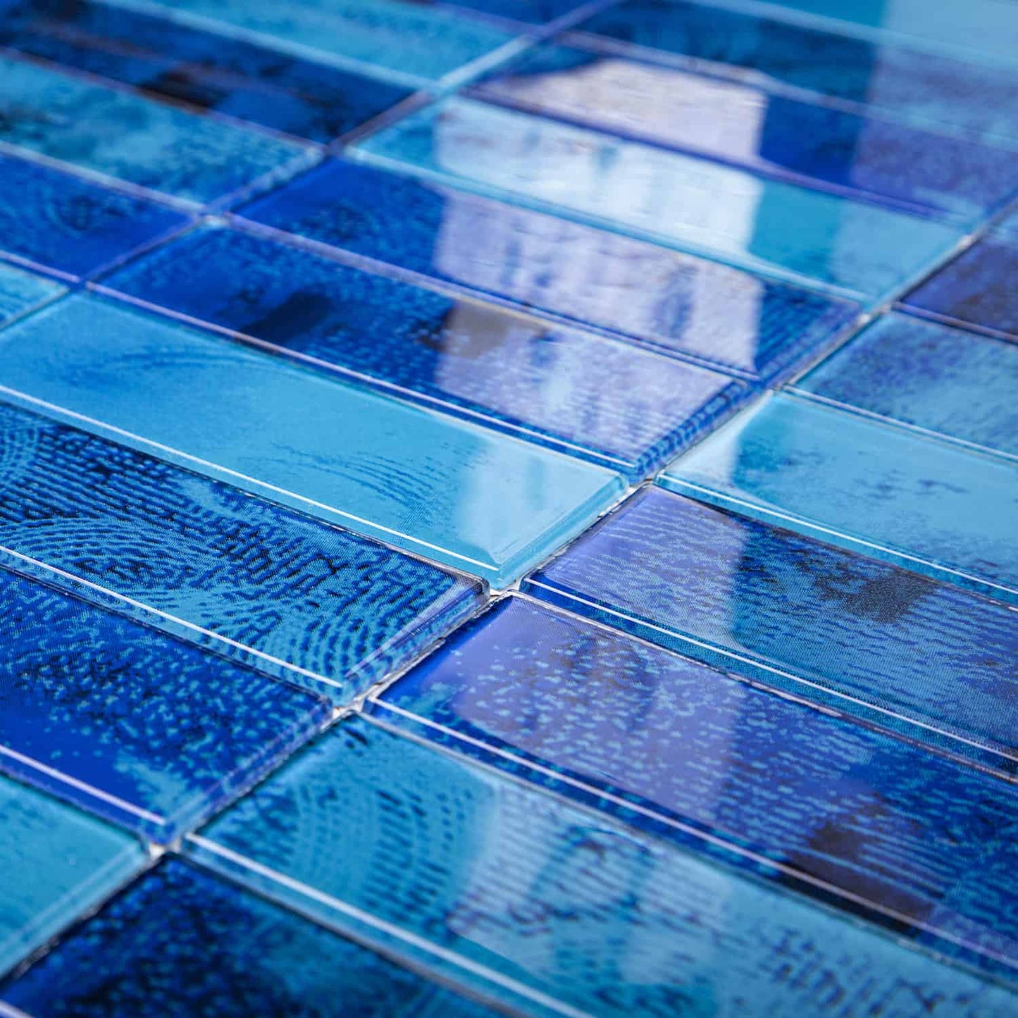 Brick Raft Azul Brillante 27,2 X 27,2 (Pz.4,4X13) - Acuelera ( X PIEZA) - 1era