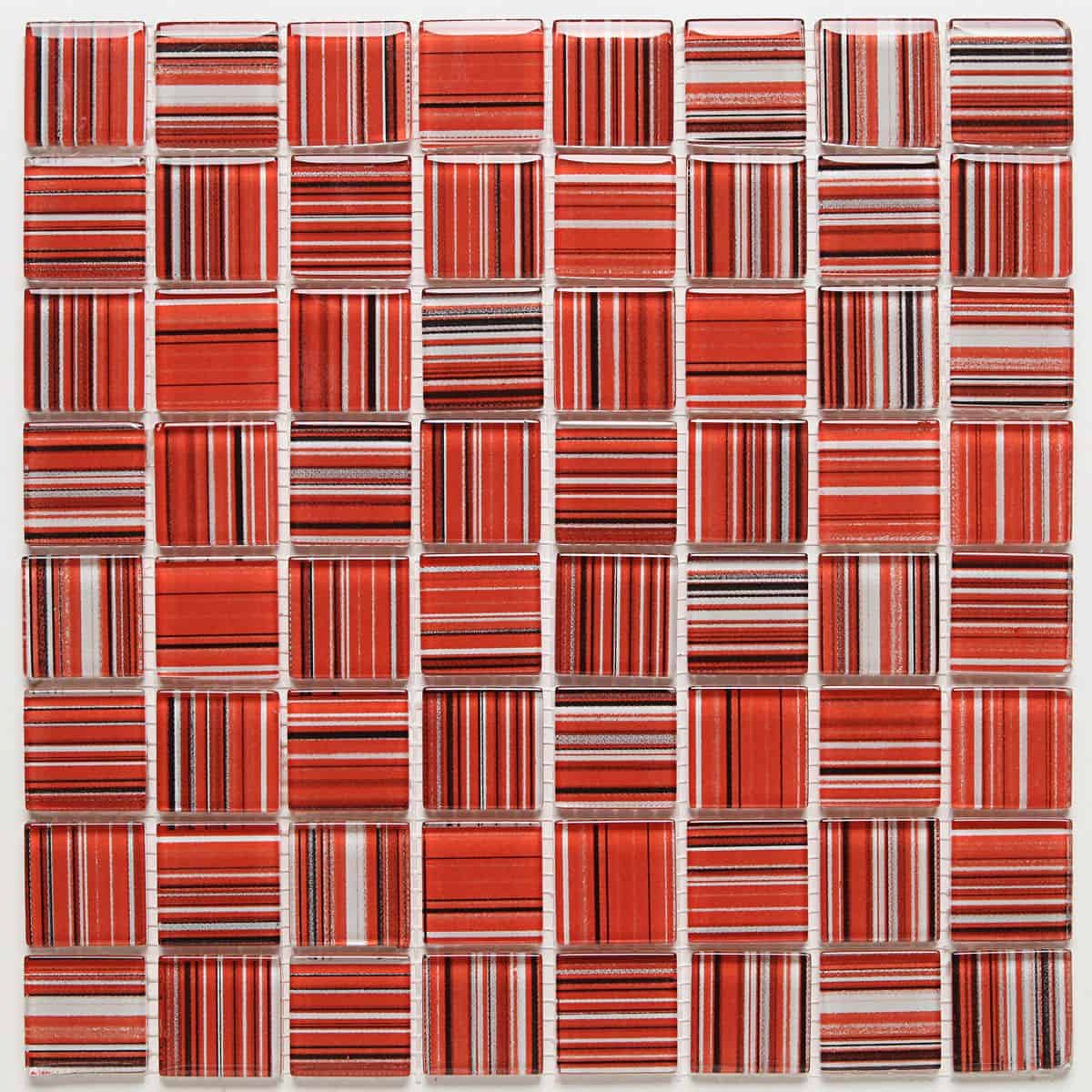 Venecita Selecto Rojo Brillante 28,5 X 28,5 (Pz.3,3X3,3) - Acuelera ( X PIEZA) - 1era