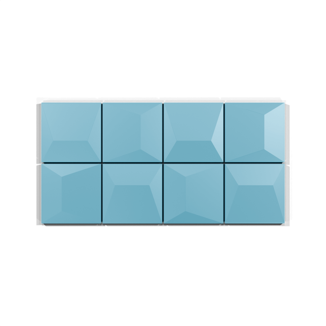 Verona Bisel Recto Celeste Mate - 1era