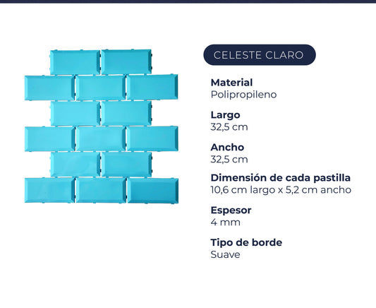 Subway Celeste Claro x m2