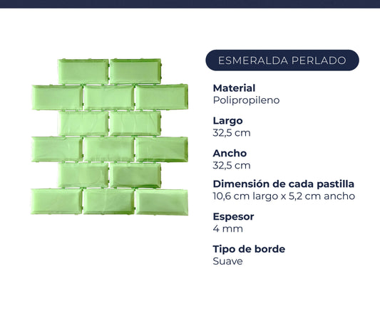 Subway Esmeralda Perlado x m2