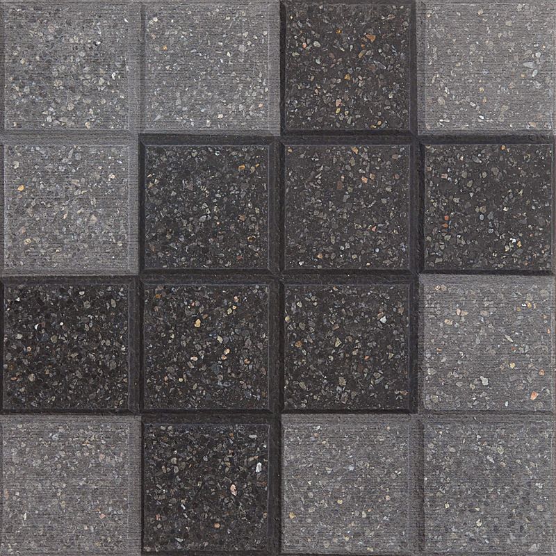 Alpengrüner Knoten / Schwarz 16 Knotenpfannen – Granulatfliese – 1. (m2)