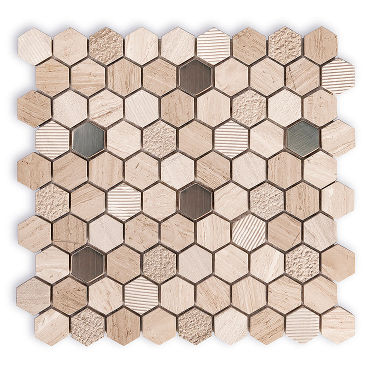 BEIGE - Hexagonales