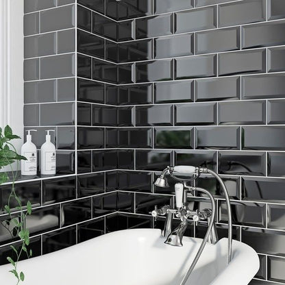 Beveled Subway Black - Ceramica - C2055 - 1era (m2)