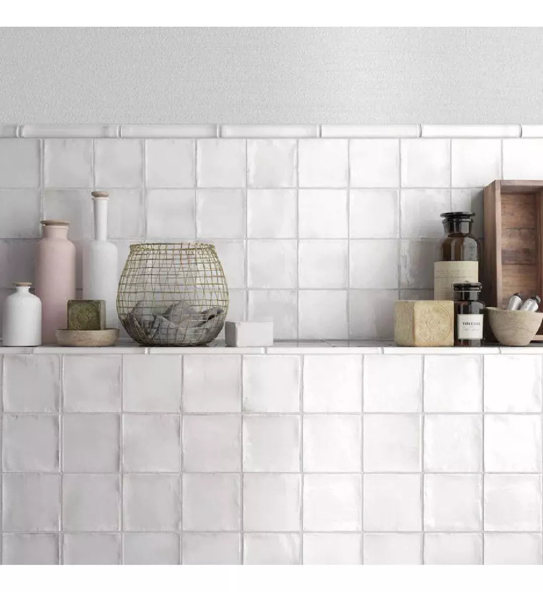 Antico Azulejo Blanco Brillante 13 X13 - Acuelera ( X CAJA de 0,5 m2) - 1era