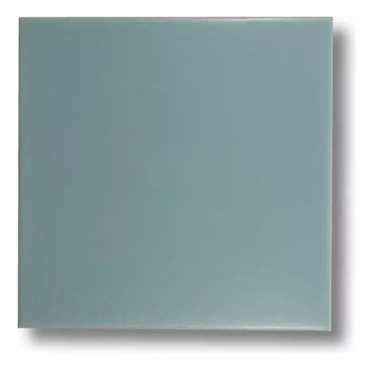 Azulejo Liso Satin Celeste Oscuro Brillante 10,3 X 10,3 - Acuelera ( X CAJA de 0,25 m2) - 1era