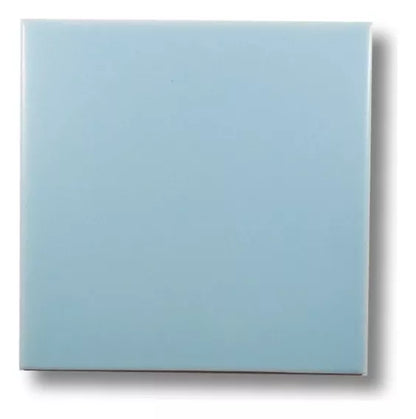 Azulejo Liso Satin Celeste Claro Brillante 10,3 X 10,3 - Acuelera ( X CAJA de 0,25 m2) - 1era