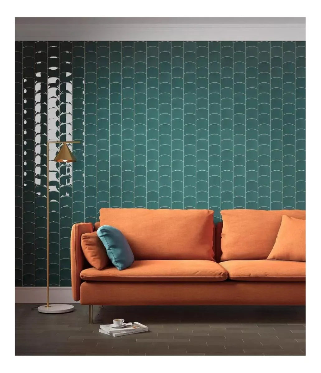 Curve Azulejo Esmeralda Brillante 10 X 12 - Acuelera ( X CAJA de 0,29 m2) - 1era