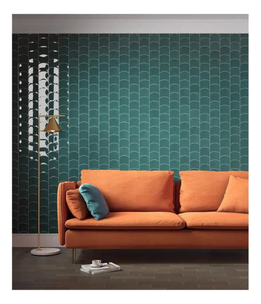 Curve Azulejo Esmeralda Brillante 10 X 12 - Acuelera ( X CAJA de 0,29 m2) - 1era