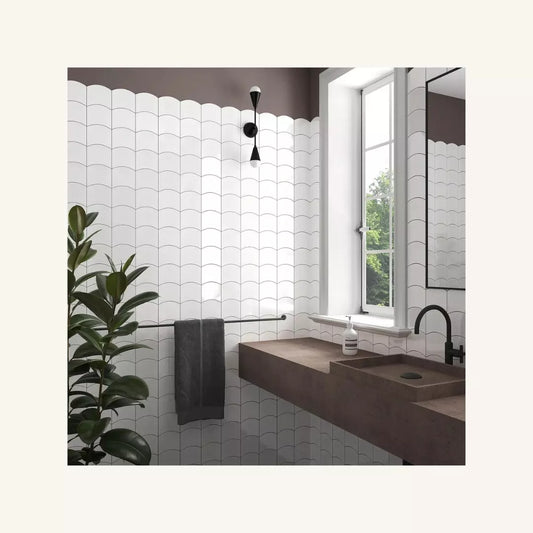 Curve Azulejo Blanco Brillante 10 X 12 - Acuelera ( X CAJA de 0,29 m2) - 1era