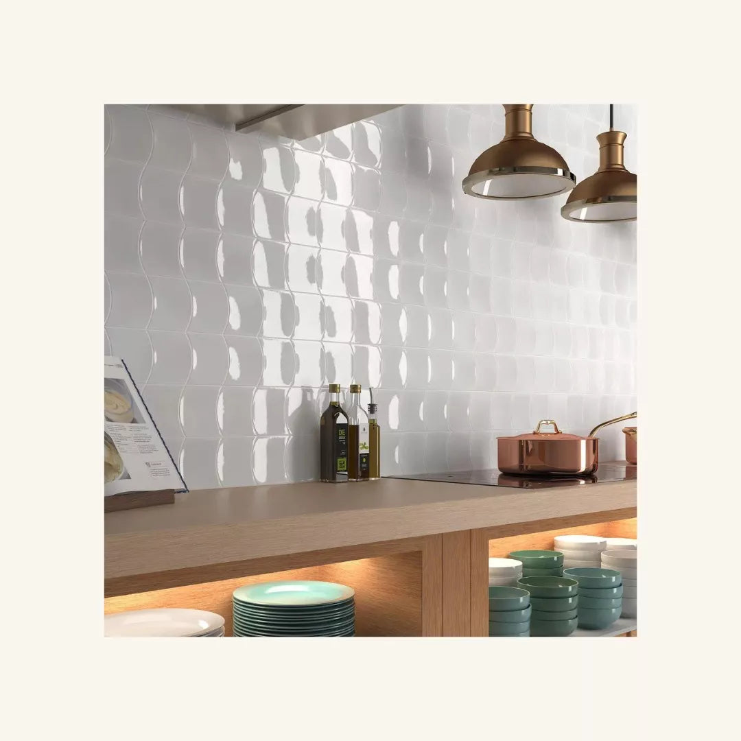 Curve Azulejo Blanco Brillante 10 X 12 - Acuelera ( X CAJA de 0,29 m2) - 1era