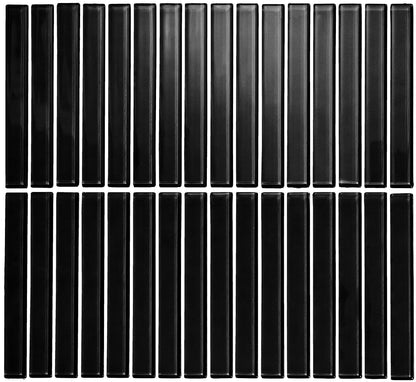 Strip Lady Negro Oscuro Brillante 26,8 X 28,8 (Pz.1,65X13,2) - Acuelera ( X PIEZA) - 1era