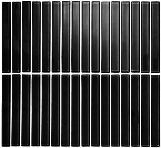 Strip Lady Negro Oscuro Brillante 26,8 X 28,8 (Pz.1,65X13,2) - Acuelera ( X PIEZA) - 1era