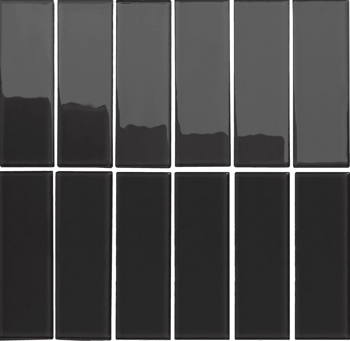 Brick Strip Tayi Grafito Negro Brillante 26,5 X 27,5 (Pz.4,4X13,2) - Acuelera ( X PIEZA) - 1era