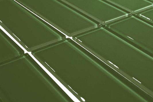 Brick Strip Tayi Verde Olivo Brillante 26,5 X 27,5 (Pz.4,4X13,2) - Acuelera ( X PIEZA) - 1era