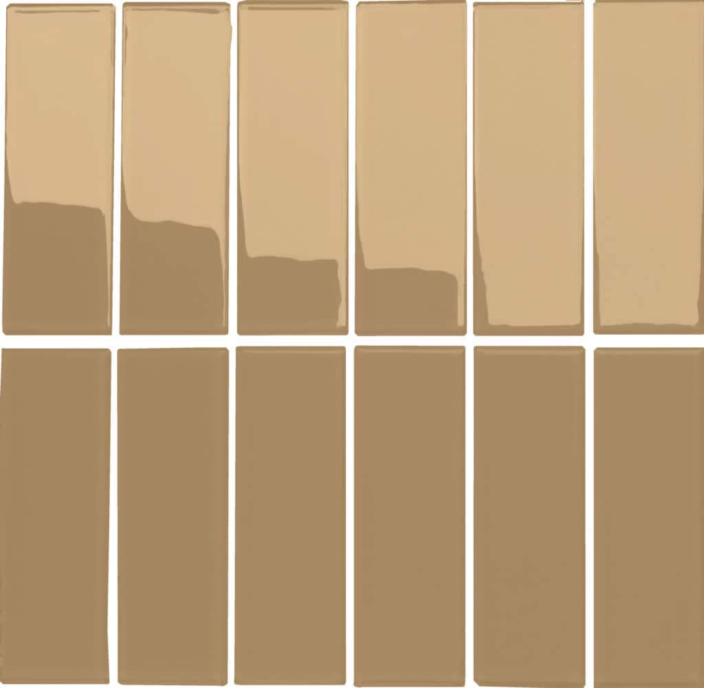 Brick Strip Tayi Beige Tostado Brillante 26,5 X 27,5 (Pz.4,4X13,2) - Acuelera ( X PIEZA) - 1era