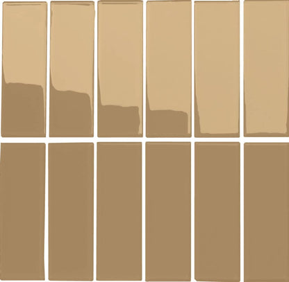 Brick Strip Tayi Beige Tostado Brillante 26,5 X 27,5 (Pz.4,4X13,2) - Acuelera ( X PIEZA) - 1era