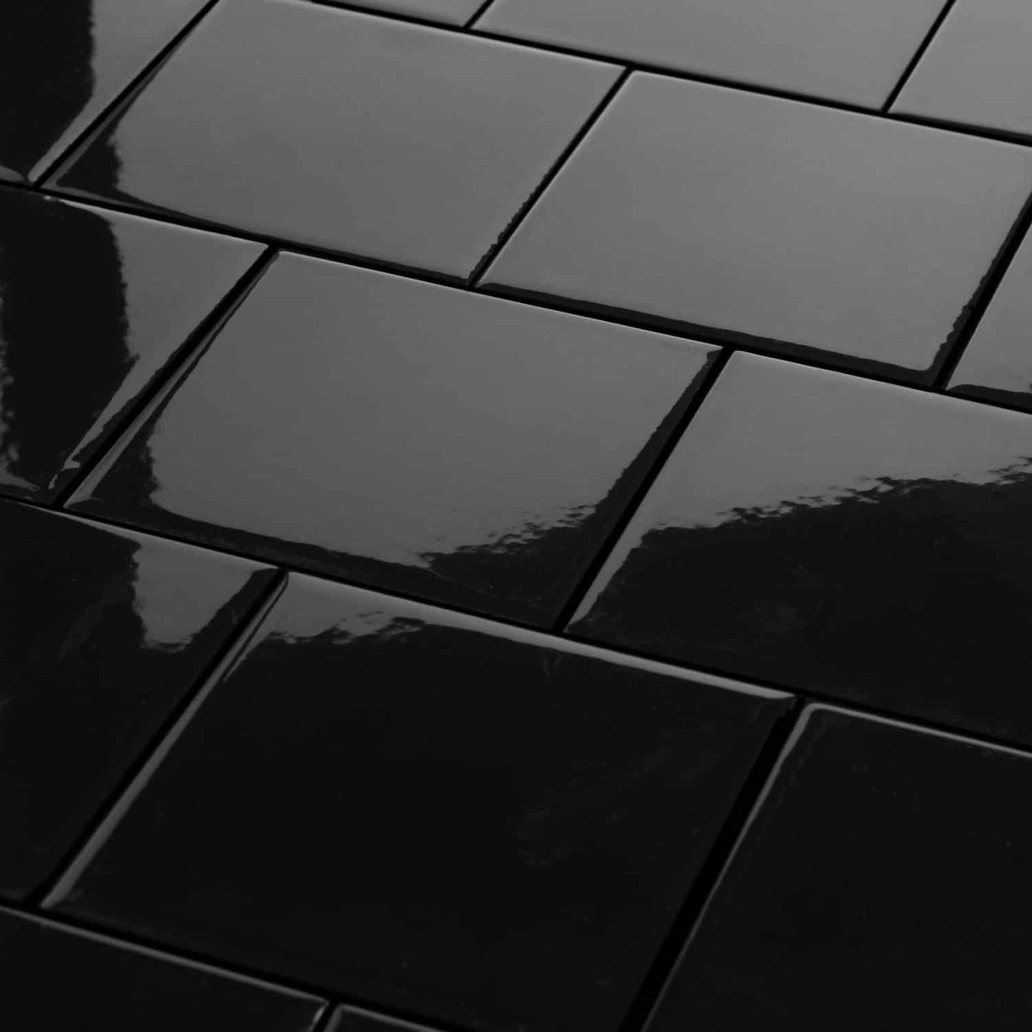 Azulejo Liso Negro Brillante 10,7 X 10,7 - Acuelera ( X PIEZA) - 1era