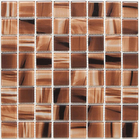 Venecita Saks Beige  Brillante 28,5 X 28,5 (Pz.3,3X3,3) - Acuelera ( X PIEZA) - 1era