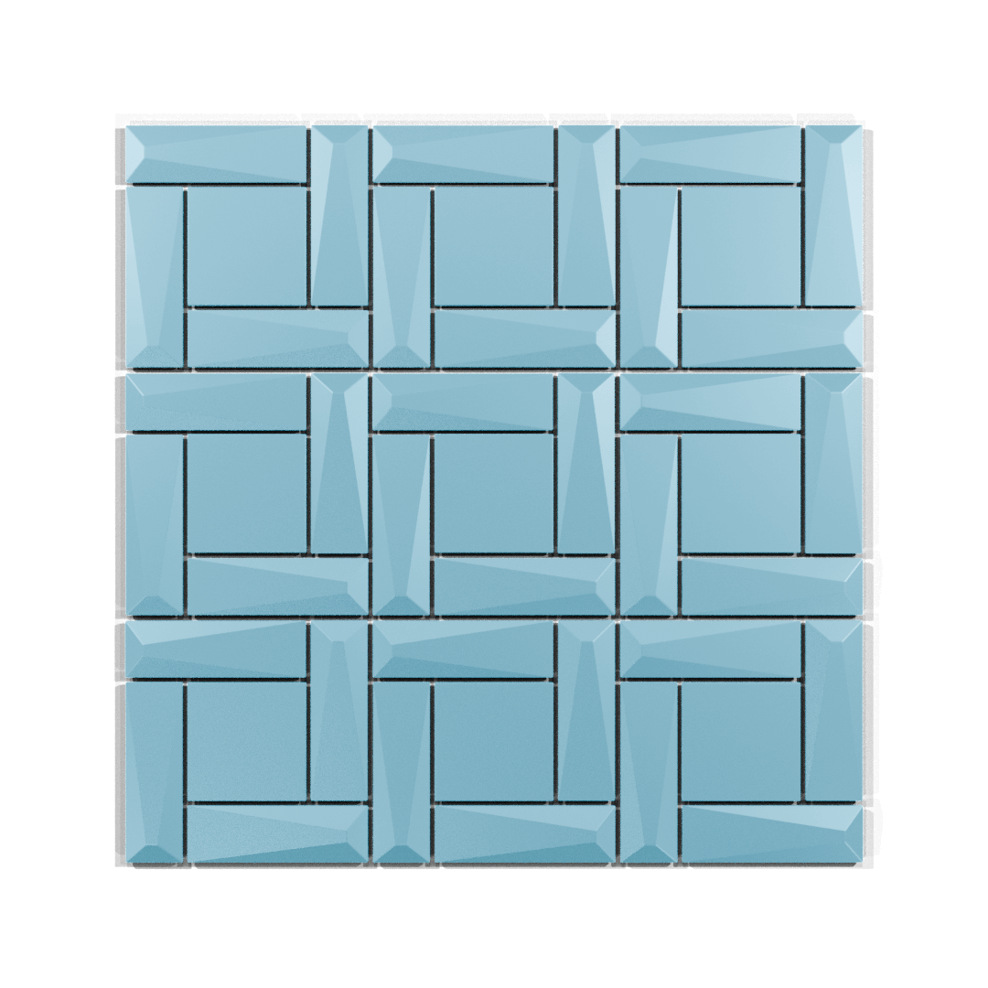 Mesina Biselada Celeste Mate - 1era