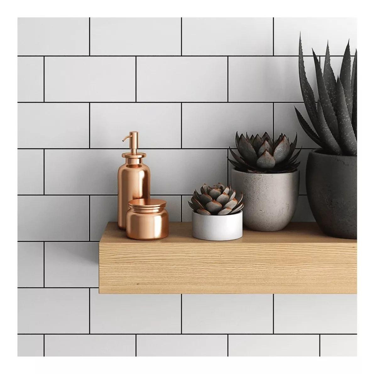 Subway Liso Blanco Mate / Satinado 7,5 X 15 - Acuelera ( X M2) - 1era