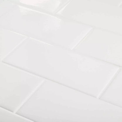 Subway Liso Blanco Mate / Satinado 7,5 X 15 - Acuelera ( X M2) - 1era