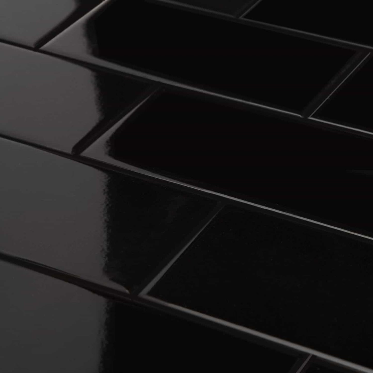 Subway Liso Negro Mate / Satinado 7,5 X 15 - Acuelera ( X M2) - 1era