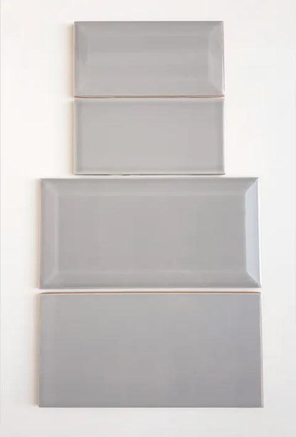 Subway New York Biselado Cinza Gris Brillante 10 X 20 - Acuelera ( X M2) - 1era