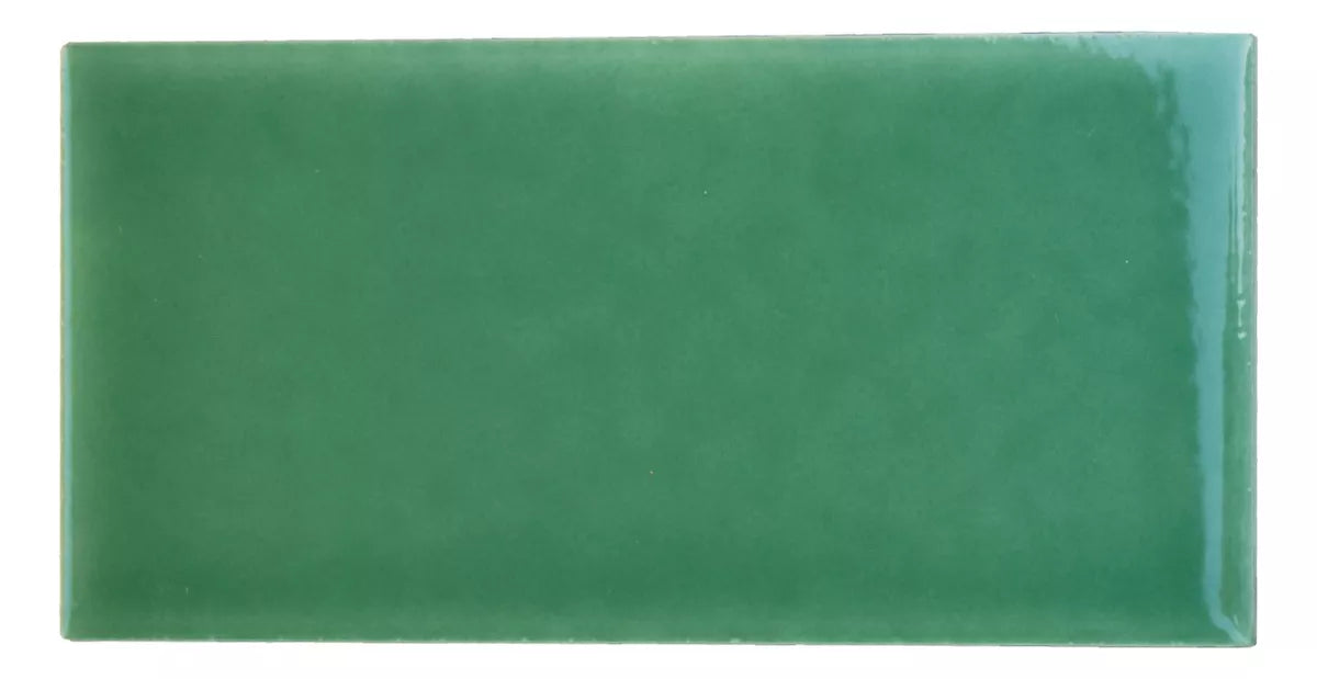 Subway Destonalizado Liso Verde Ingles Brillante 7,5 X 15 - Acuelera ( X M2) - 1era