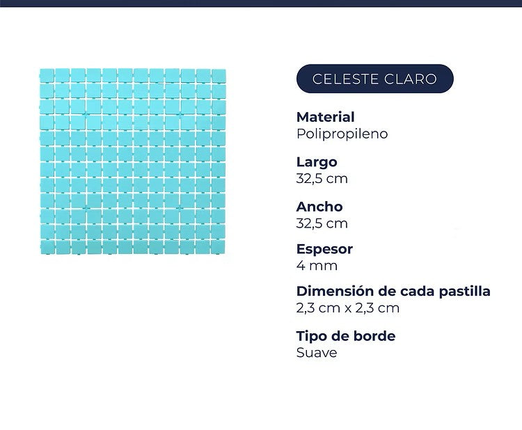 Venecita Clasica Celeste Claro x m2