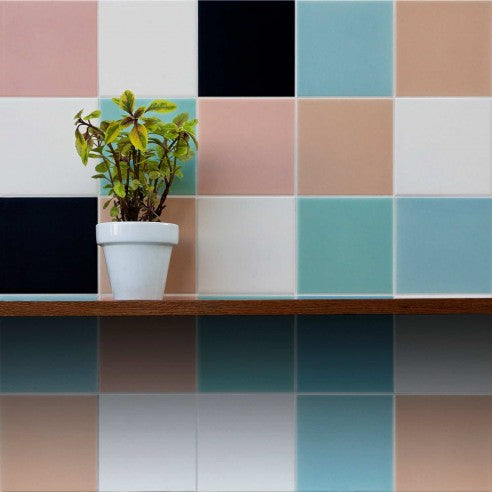 Azulejo Liso Satin Beige Brillante 10,3 X 10,3 - Acuelera ( X CAJA de 0,25 m2) - 1era