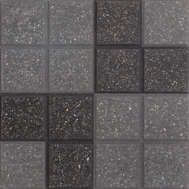 Doble L Verde Alpes / Negro 16 Panes - Loseta Granillada - 1era (m2)